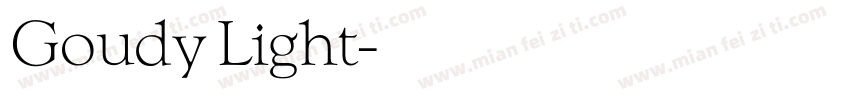 Goudy Light字体转换